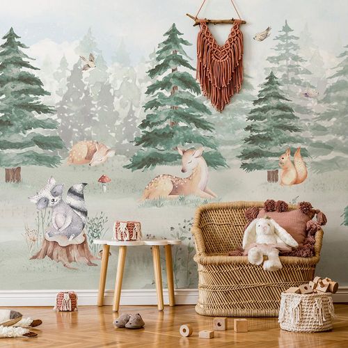 Tapeta Leśna W01 250 cm Płótno na Arena.pl