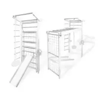 Domowy Plac zabaw Drabinka Czempion biały