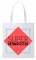 Torba Biała Eco Shopper Dla Tatuażysty Prezent Z Nadrukiem Ze Zdjęciem