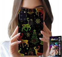 ETUI DO SAMSUNG GALAXY A21s - RENIFER, PŁATEK ŚNIEGU, CHOINKA + SZKŁO