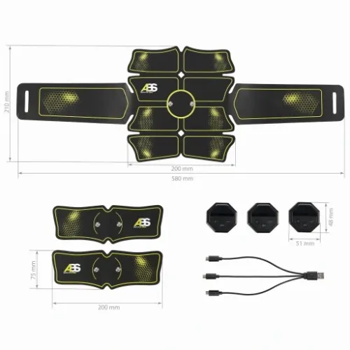 ELEKTROSTYMULATOR MIĘŚNI SUPER ABS MASTER PRO HMS TRENING STYMULATOR na Arena.pl