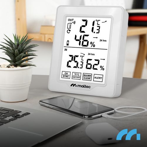 Stacja Pogodowa Bezprzewodowa Termometr Higrometr Czujnik Zewnętrzny Pogody na Arena.pl