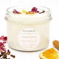 GRZANE WINO Zapachowa świeca sojowa jesienna drewniany knot SisCandles