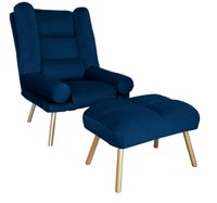 FOTEL TOKIO ROZKŁADANY Z PODNÓŻKIEM N. ZŁOTA MG16