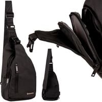 Wings plecak miejski czarny na jedno ramię CROSSBODY VIREO