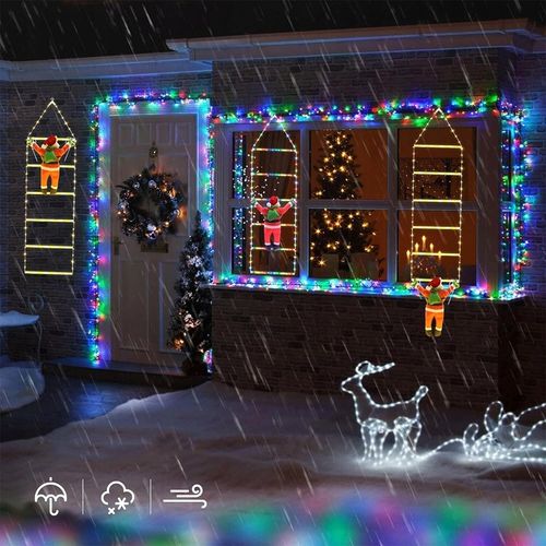 6 drabin Święty Mikołaj Na Drabinie Dekoracja Świąteczna Ozdoba LED Z Timer na Arena.pl