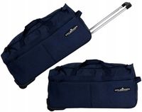 Torba Podróżna na Kółkach Bagaż Walizka Duża Wygodna 55 Lit z Rączką GRANAT