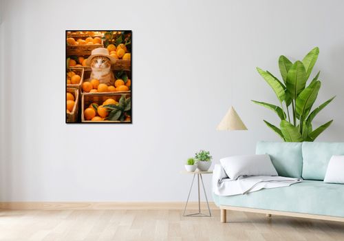 Plakat 64x90cm Kot w Pomarańczach na Arena.pl