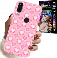 ETUI DO HUAWEI Y7 2019 - SERCA KRATKA RÓŻOWA OBUDOWA CASE + SZKŁO