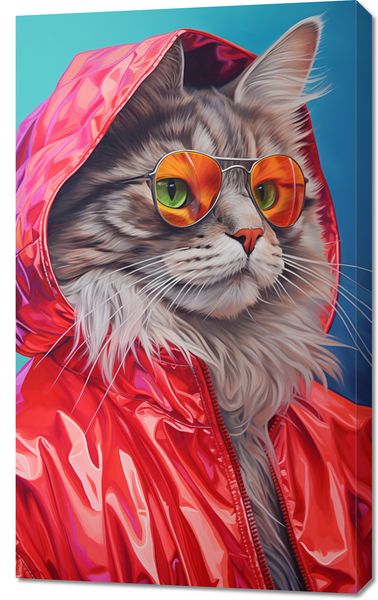 Obraz 60x100cm Kot w Stylu zdjęcie 1