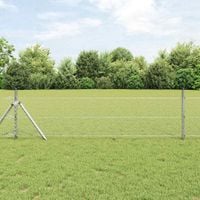 Słupek ogrodzeniowy. Srebrny 25 x 0,8 m (siatka 25 mm) Stal