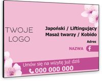 TABLICZKA REKLAMOWA szyld z dibondu nadruk 40x30 cm masaż twarzy
