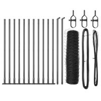 Ogrodzenie z słupkami Szary 0,5 x 25 m Stal pokryta PCV