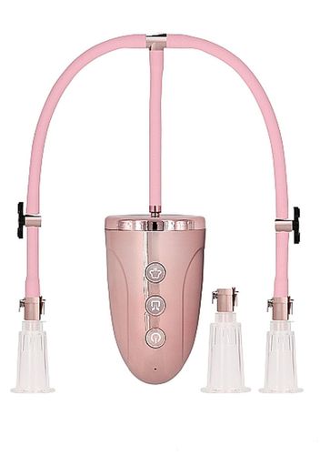automatic rechargeable clitoral & nipple pump set - medium - pin na Arena.pl