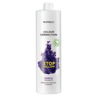 Montibello Stop Yellow Szampon tonujący neutralizuje niepożądane żółte odcienie na włosach blond, włosach farbowanych i rozjaśnianych, 1000ml