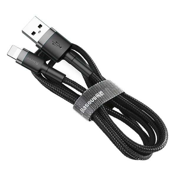 Baseus Cafule Kabel USB/Lightning 2m Nylon QC 3.0 1.5A Czarny zdjęcie 1