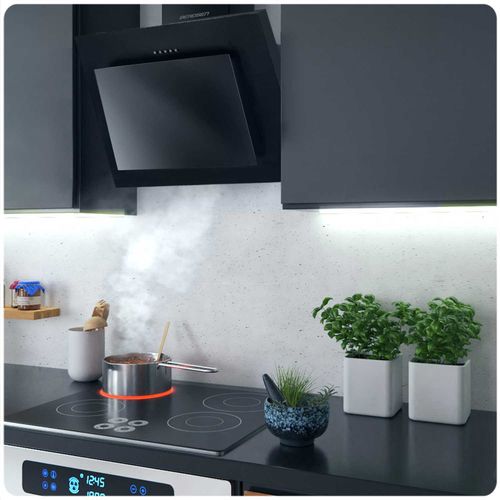 Okap kuchenny kominowy 60 cm Berdsen BT-215 czarny na Arena.pl