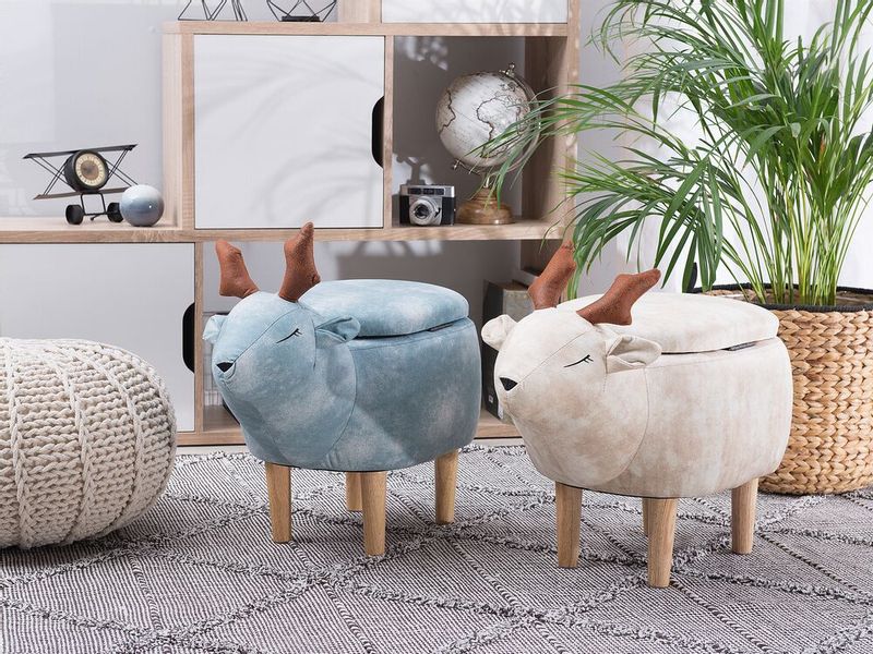 Pufa zwierzak ze schowkiem beżowa REINDEER zdjęcie 2