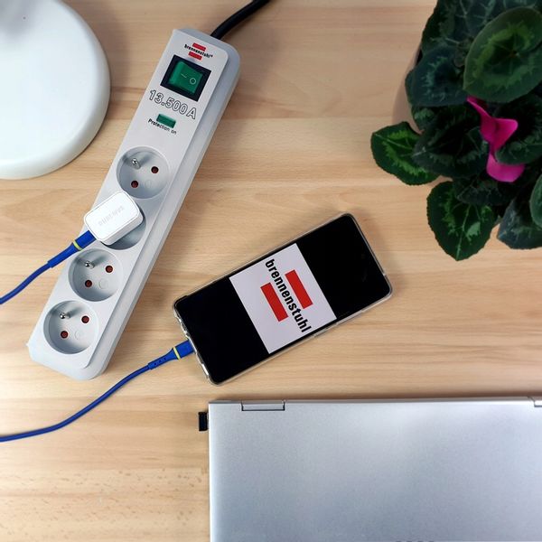 Listwa Zasilająca Przedłużacz Przepięciowy Szary 4 GNIAZDA Certyfikat CE zdjęcie 14