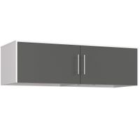 Nadstawka na szafę przesuwną 150 cm 2 drzwi - biała szara