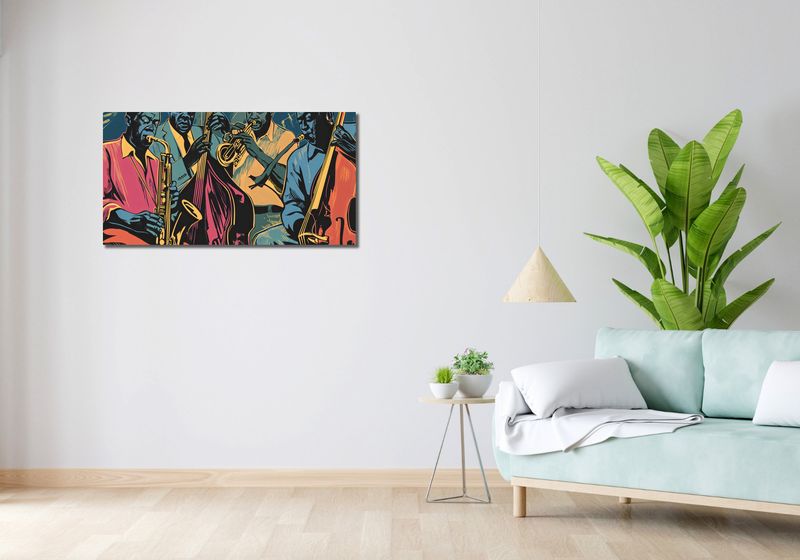 Obraz 100x50cm Jazzmani w Gazie zdjęcie 2