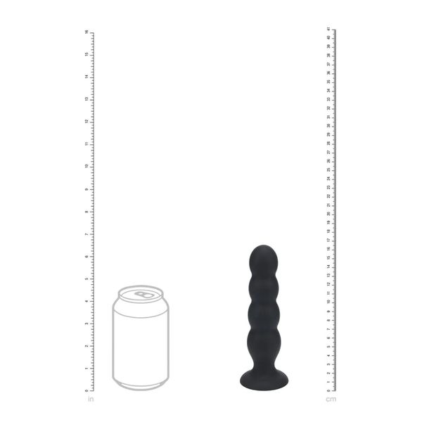 Quad Rattle Liquid Silicone Anal Plug - Xl - Black zdjęcie 4