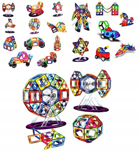 Zestaw Klocków Magnetycznych – Rozwój Kreatywności I Zabawa W Jednym! na Arena.pl