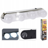 Lampki na lustro 4 LED na przyssawki 30,5 cm