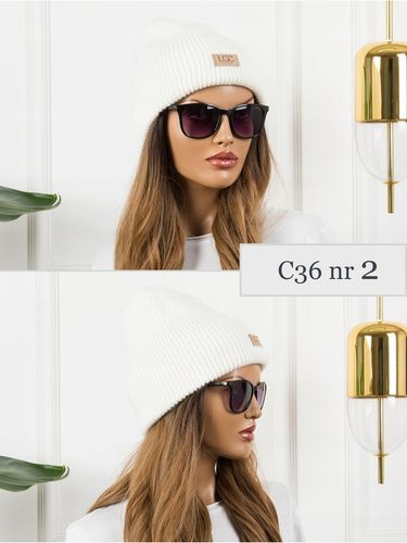 CZAPKA BEANIE prążkowana WEŁNIANA ZIMOWA CIEPŁA KOLORY JAKOŚĆ PREMIUM na Arena.pl