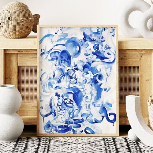 Plakat niebieskie obrazy 30x40 cm na Arena.pl