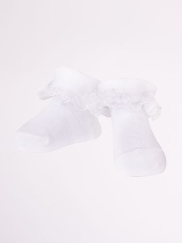 SKARPETY Z FALBANKĄ SKFA/BABY 3-6 miesięcy różowy na Arena.pl