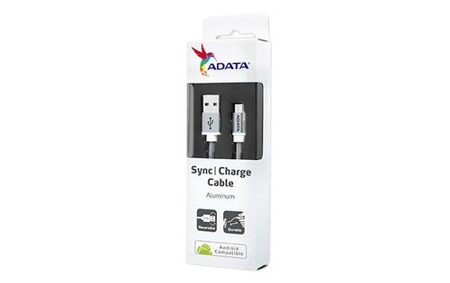Adata Kabel USB-microUSB 1m Silver alu-knit na Arena.pl