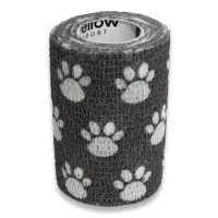 Bandaż kohezyjny 7,5cm x 4,5m czarny w łapki