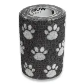 Bandaż kohezyjny 7,5cm x 4,5m czarny w łapki