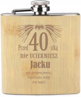 GRAWER Piersiówka 200 ml personalizowany prezent różne wzory na 40 urodziny