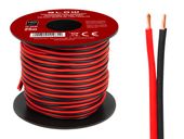 Przewód głośnikowy 2x0,75mm czarno-czerwony 25m