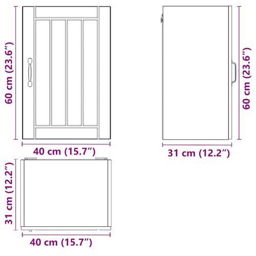 Szafka ścienna kuchenna Lucca Dąb brązowy Drewno klejone na Arena.pl