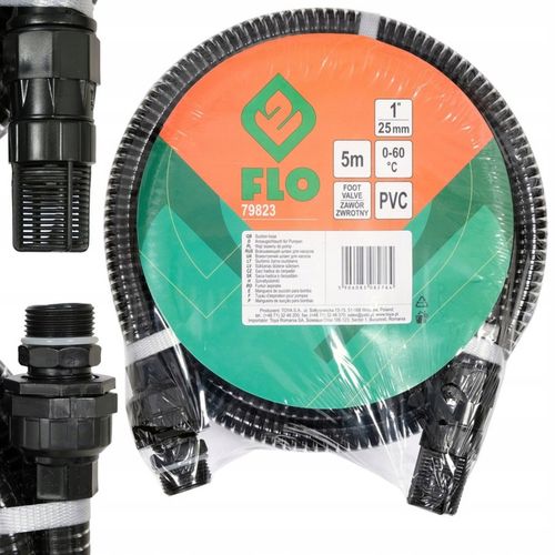 WĄŻ SSĄCY Z ZAWOREM I SITKIEM DO POMP 5m 1'' FLO 79823 HYDROFORÓW Z KOSZEM na Arena.pl