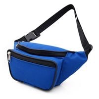 NERKA saszetka biodrówka damska polska matowa N084 chabrowa