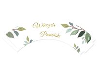 Papilotki na babeczki Wieczór Panieński listki, 6 szt.