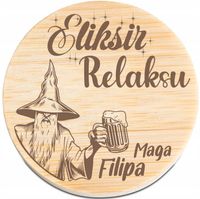 OTWIERACZ do piwa DREWNIANY personalizacja z grawerem eliksir relaksu