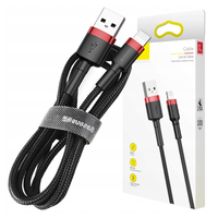 Kabel Lightning USB Baseus Cafule 2,4A 1m (czarno-czerwony)