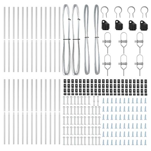 Słupek ogrodzeniowy. 26 pcs Srebrny 3.2 x 3.2 x 200 cm Stal na Arena.pl