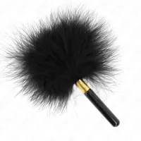 kink czarna-złota elegancka łaskotka metalowa z pior 18 cm