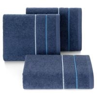 Ręcznik Suzi 70X140 cm granatowy frotte 500 g/m² z bordiurą