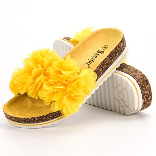 Modne Żółte Klapki r.40 na Arena.pl