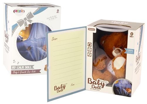 Pluszowy Miś Usypiający Światła Dźwięki Tryb Nocny i Dzienny Brązowy na Arena.pl