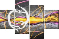 120CM 80CM ZEGAR 4 ELEM WIRUJĄCE POSTACIE OBRAZ ŚCIENNY