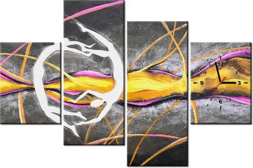 120CM 80CM ZEGAR 4 ELEM WIRUJĄCE POSTACIE OBRAZ ŚCIENNY na Arena.pl