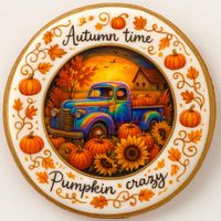 CIASTKO LUKROWANE RAINBOW AUTUMN ROZ.XL KOŁO JESIEŃ RĘCZNIE ROBIONE